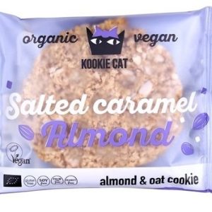 Cookie eco cu migdale și caramel sărat, 50g, Kookie Cat