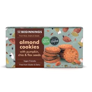 Cookies cu migdale, seminte de dovleac, chia si in, 80g, The Beginnings
