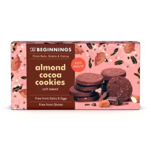 Cookies cu migdale si cacao, 80g, The Beginnings