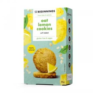 Cookies din ovaz cu lamaie fara gluten, 80g, The Beginnings