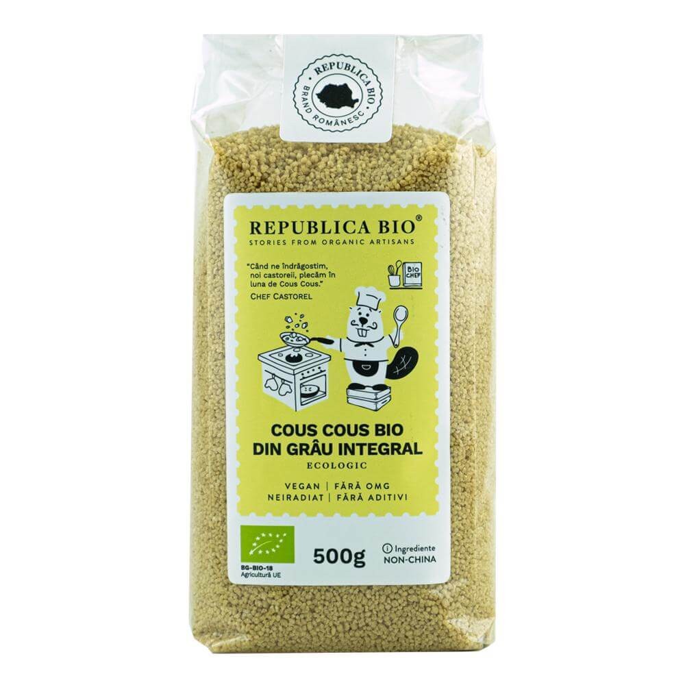 Cous Cous Bio din grau integral, eco, 500g, Republica Bio