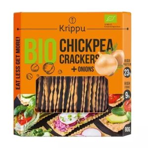 Crackers Bio Năut cu Ceapă, 80g, Krippu