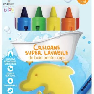 Creioane super lavabile de baie pentru copii, EASY00135, 6 bucati, EasyCare Baby