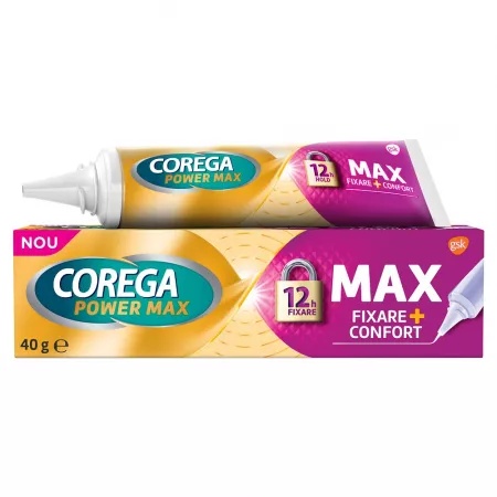 Crema adeziva pentru proteza dentara Corega Power Max Fixare + Confort, 40g