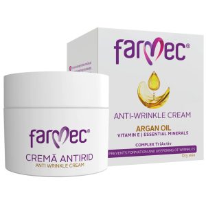 Crema anti-rid cu ulei de argan pentru ten uscat, 50ml, 6210, Farmec