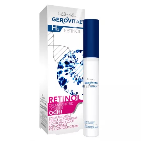 Crema antirid contur ochi H3 Retinol, 15 ml, Gerovital