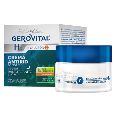 Crema antirid de noapte H3 Hyaluron C, 50 ml, Gerovital