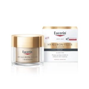 Crema antirid de noapte Hyaluron Filler + Elasticity, 50ml, Eucerin