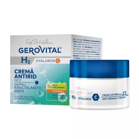 Crema antirid de zi H3 Hyaluron C, 50 ml, Gerovital