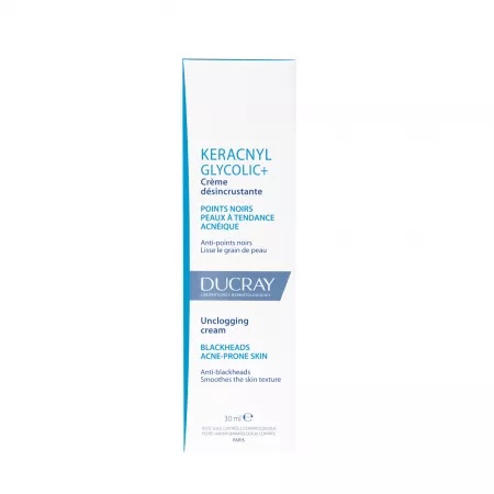 Crema calmanta anti-imperfectiuni Keracnyl Glycolic Control, 30 ml, Ducray