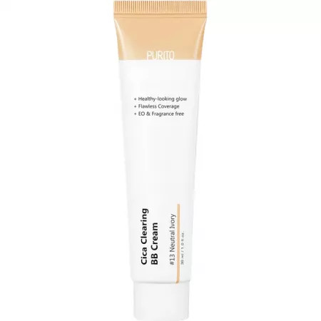Crema Coloranta BB Cream 13 Neutral Ivory Cica Clearing, 30 ml, Purito