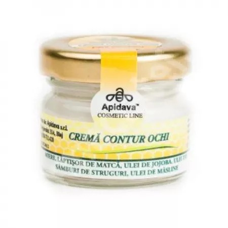 Crema Contur Ochi cu Miere, Laptisor de Matca si Uleiuri Naturale, 30 ml, Apidava