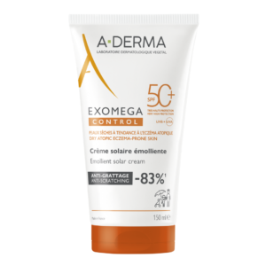 crema cu protectie solara spf50 pentru ten uscat sensibil exomega control 150 ml a derma.png