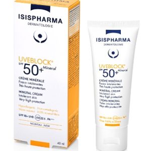 Crema cu protectie solara Uveblock SPF50+ Mineral, 40ml, Isis Pharma