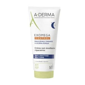 Crema de noapte reparatoare pentru piele uscata Exomega Control, 200ml, A-Derma