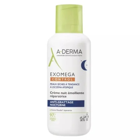 Crema de noapte reparatoare si emolienta pentru piele uscata Exomega Control, 400 ml, A-Derma