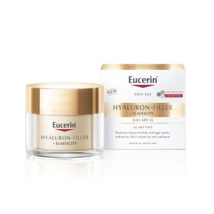 Crema de zi antirid cu SPF15 Hyaluron Filler + Elasticity, 50ml, Eucerin
