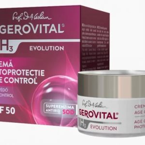 Crema H3Evolution Age Control cu fotoprotectie SPF50 si efect antirid, 50ml, 2080, Gerovital
