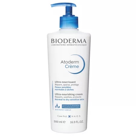 Crema hidratanta Atoderm Ultra fara parfum, 500 ml, Bioderma
