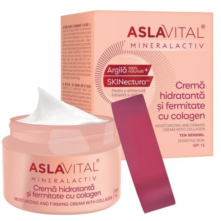 Crema hidratanta cu colagen pentru fermitate Mineralactiv, 50 ml, Aslavital