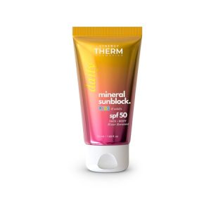 Crema Mineral Sunblock cu protectie solara SPF50 pentru copii si adulti, 50ml, Synergy Therm