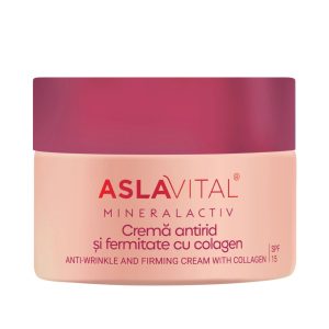 Crema MineralActiv antirid si fermitate cu colagen si SPF15, 50ml, 115, Aslavital