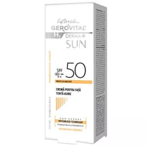 Crema pentru fata cu tenta aurie GH3 derma+sun SPF 50, 50ml, 4639, Gerovital