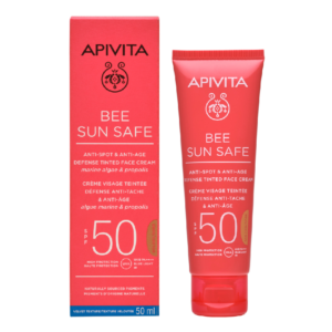crema protectie solara coloranta anti pete gold spf50 bee sun safe apivita.png