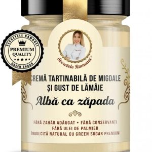 Crema tartinabila Alba ca Zapada Secretele Ramonei cu lamaie si migdale coapte, 350g, Remedia