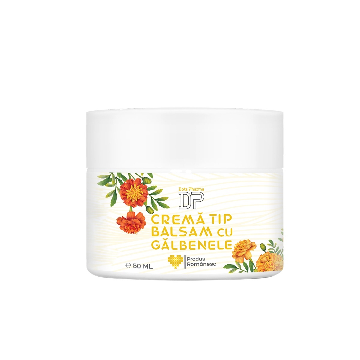 Crema tip balsam cu extract de galbenele, 50 ml, Dotz Pharma