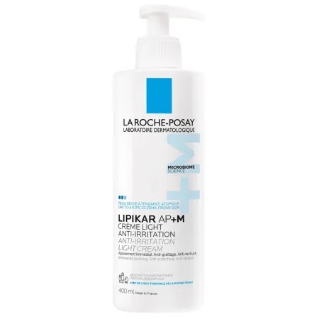 Crema triplu reparatoare cu textura lejera Lipikar Light AP+M, 400 ml, La Roche-Posay