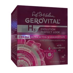 Crema ultra activa si luminozitate Gerovital H3 Evolution Perfect Look, 50ml, Farmec