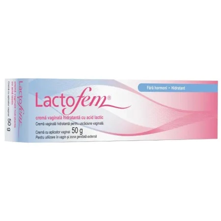 Crema Vaginala Hidranta cu Acid Lactic Lactofem, 50 g, Anton Hubner