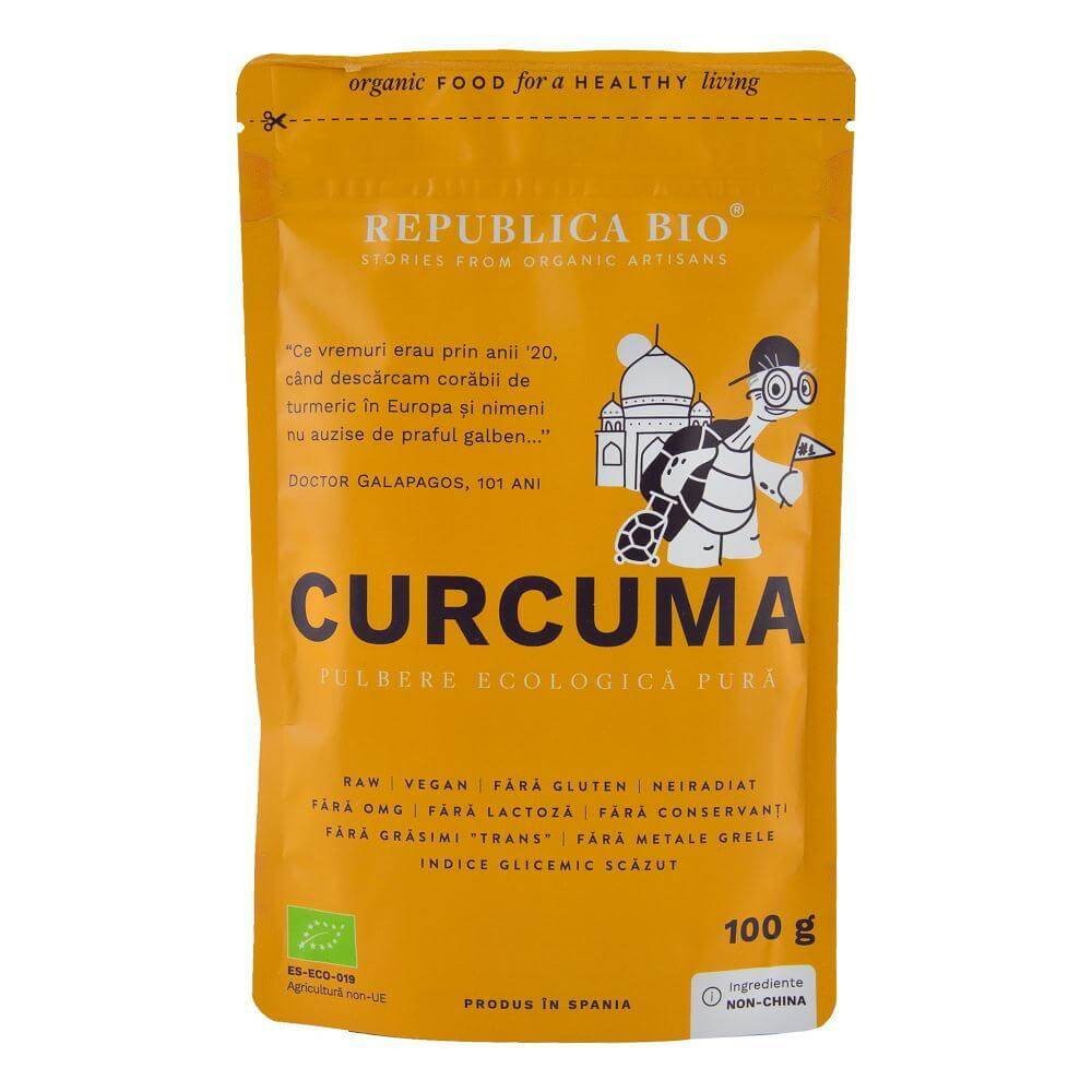 Curcuma pulbere ecologica, 100g, Republica Bio