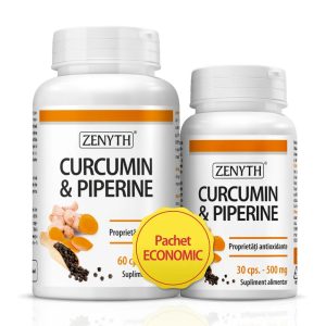Curcumin & piperine, 60 + 30 capsule, Zenyth