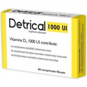 Detrical D3 1000UI, 60 comprimate filmate, Zdrovit