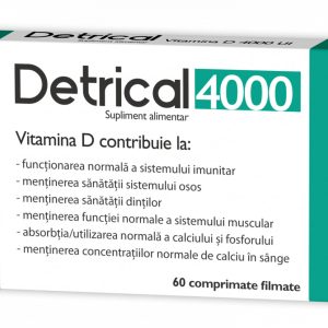 Detrical Vitamina D 4000UI, 60 comprimate, Zdrovit