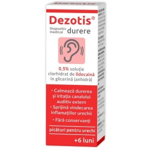 Dezotis Durere, solutie auriculara cu lidocaina 0.5%, 7g, Zdrovit