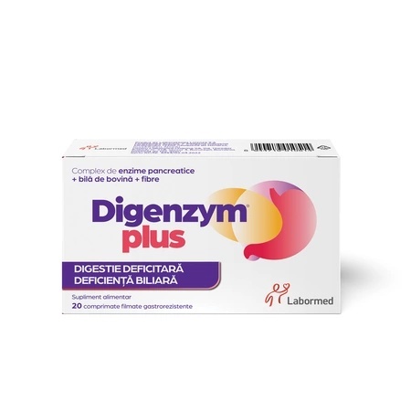 Digenzym Plus, 20 comprimate filmate – Labormed