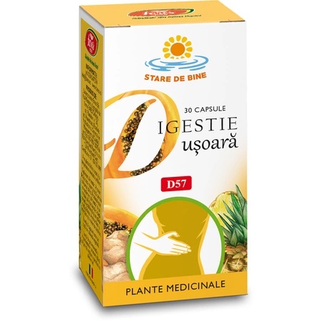 Digestie Usoara D57, 30 capsule – Fares