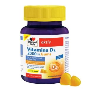 DOPPELHERZ Aktiv Jeleuri gumate cu vitamina D, 2000 UI, 40buc