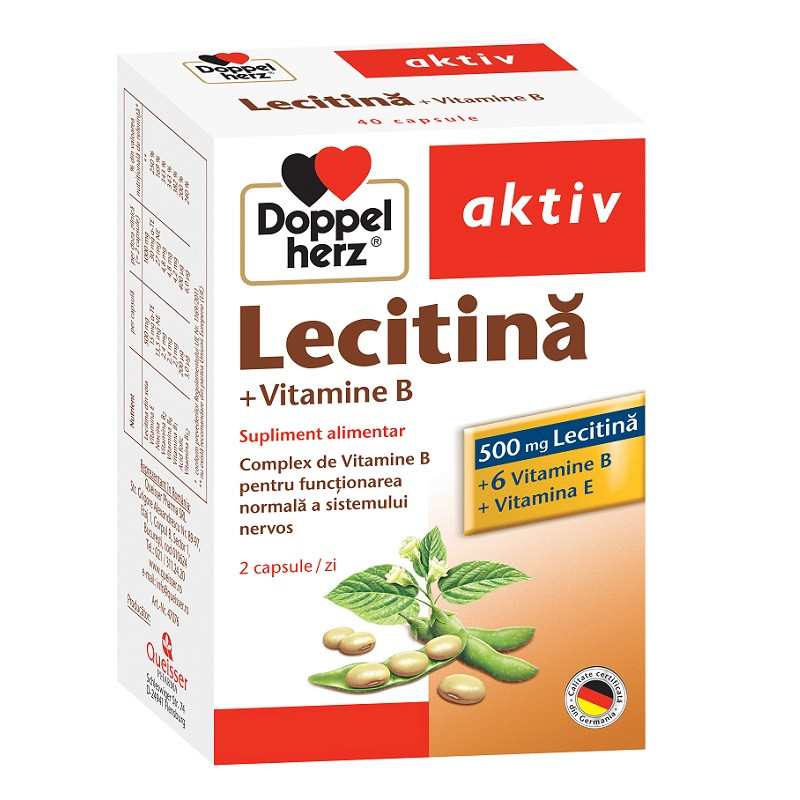 DOPPELHERZ Lecitina 500mg vit.B,E x 40cp