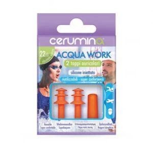 Dopuri pentru urechi din silicon injectat Aqua work, 2 bucati, Cerumina