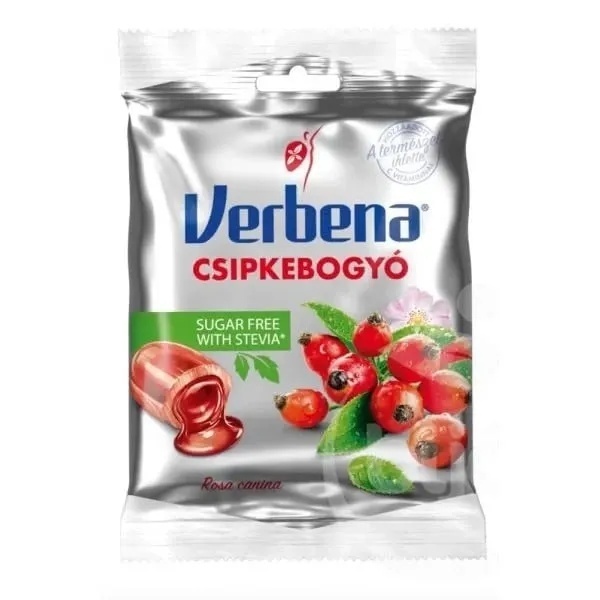 Dropsuri cu măceșe și Vitamina C, fara zahar 60g, Verbena