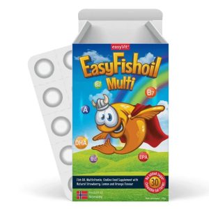 Easy Fishoil Multivitamine si Omega 3, 30 comprimate masticabile, Easy Vit