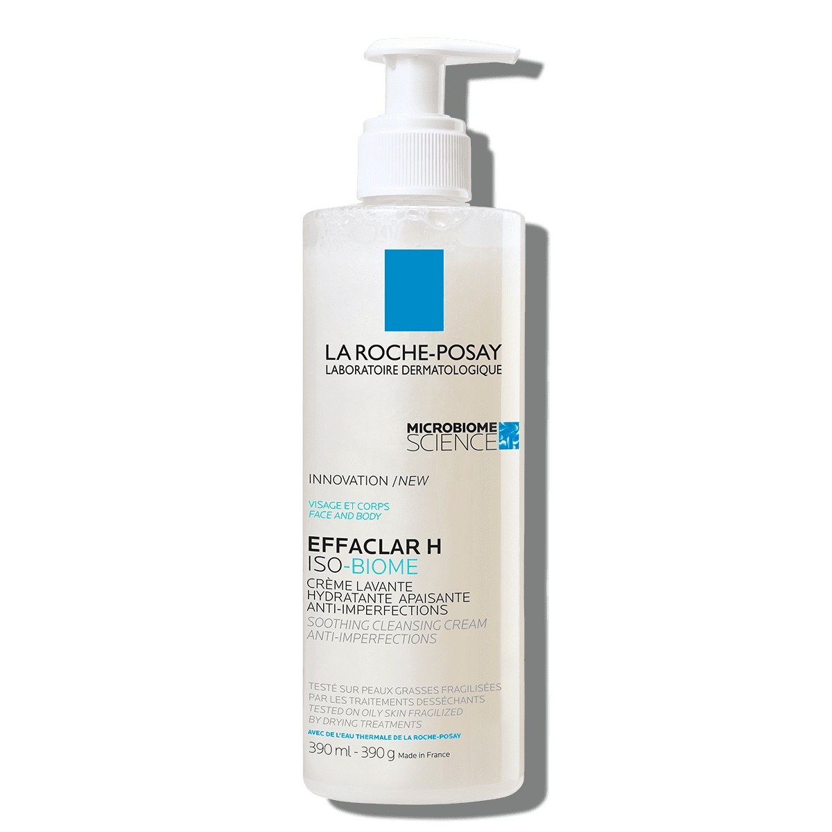 Effaclar H ISO-BIOME Crema de Spalare 390ml – Curatare pentru piele acneica si uscata | La Roche-Posay