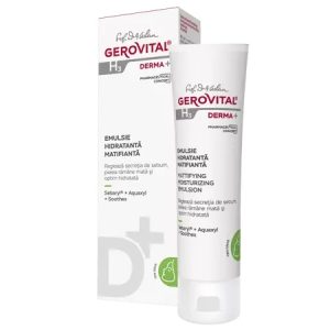 Emulsie hidratanta matifianta H3 Derma+, 50ml, 386, Gerovital