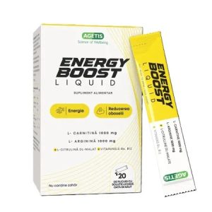 Energy Boost Liquid, complex aminoacizi cu vit. B6 si B12, 20pl, Agetis