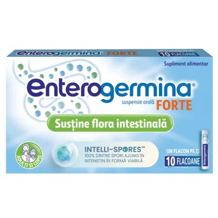 Enterogermina Forte suspensie orala, 10 flacoane, Sanofi