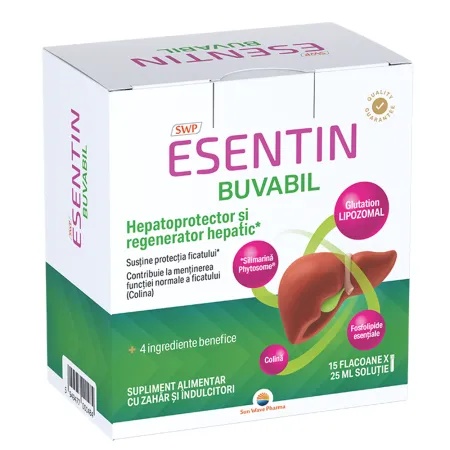 Esentin Buvabil, 15 flacoane x 25 ml - Sun Wave Pharma